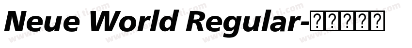 Neue World Regular字体转换